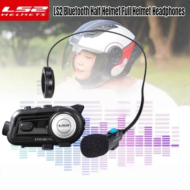 

LS2 Bluetooth 5.0 Motorcycle Helmet Headset Wireless Handsfree Stereo Music Player IPX6 Waterproof HD Video Recording