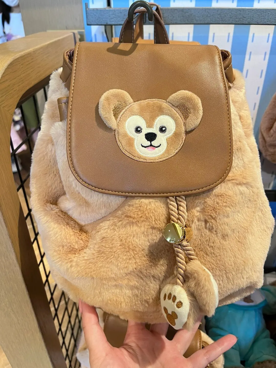 Disney Cartoon Backpack Duffy Bear Anime Plush Large Capacity Shoulder Bag Leisure Portable Plush Kawaii Handbag Girls Gifts