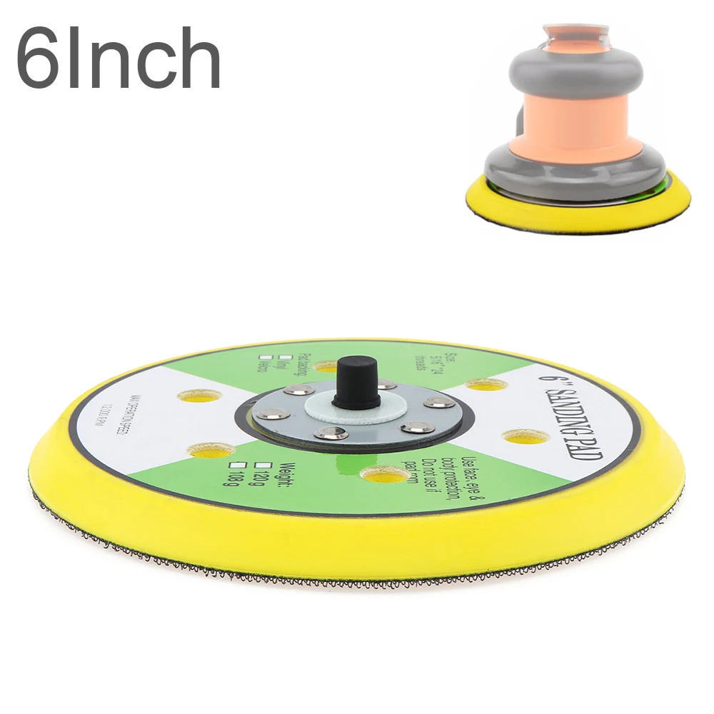 6 Inch 6 Hole Sanding Discs Pad Self-adhesive Backing Abrasive Polishing Pad Wheel for Pneumatic Sanders Grinder Air Polishers