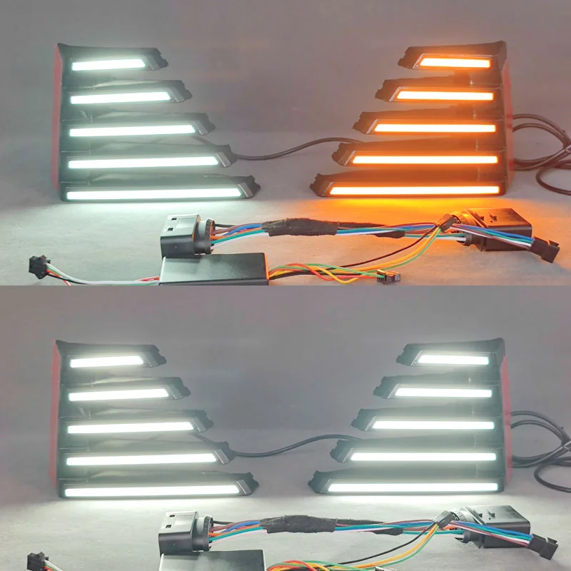DinCh LED Foglight DRL For Geely Xingyue L Monjaro 2021-2025 Front bumper foglight foglamp Daytime running light