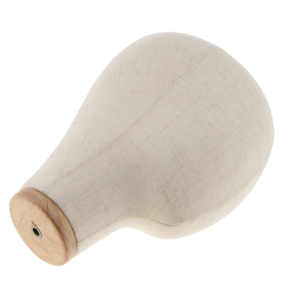 Canvas Mannequin Head for Wig Making Hat Display Head Model Holder for Home and Salon Styling