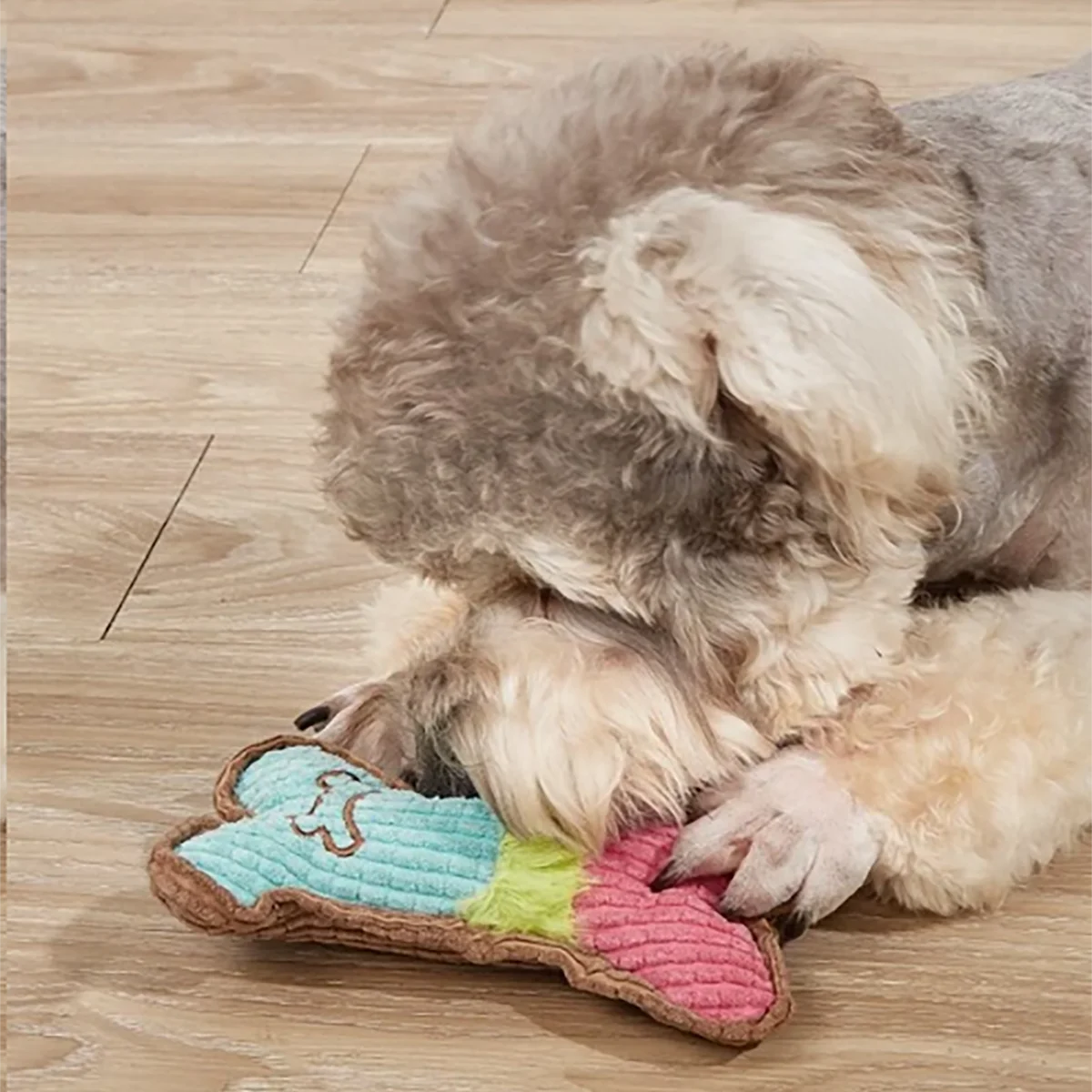 

1pc Dog Squeaky Toys, Bones Plush Dogs Chew Toy for Small Medium Breed Puppy Aggressive Chewer Pets Puppy Playing Cleaning Teeth