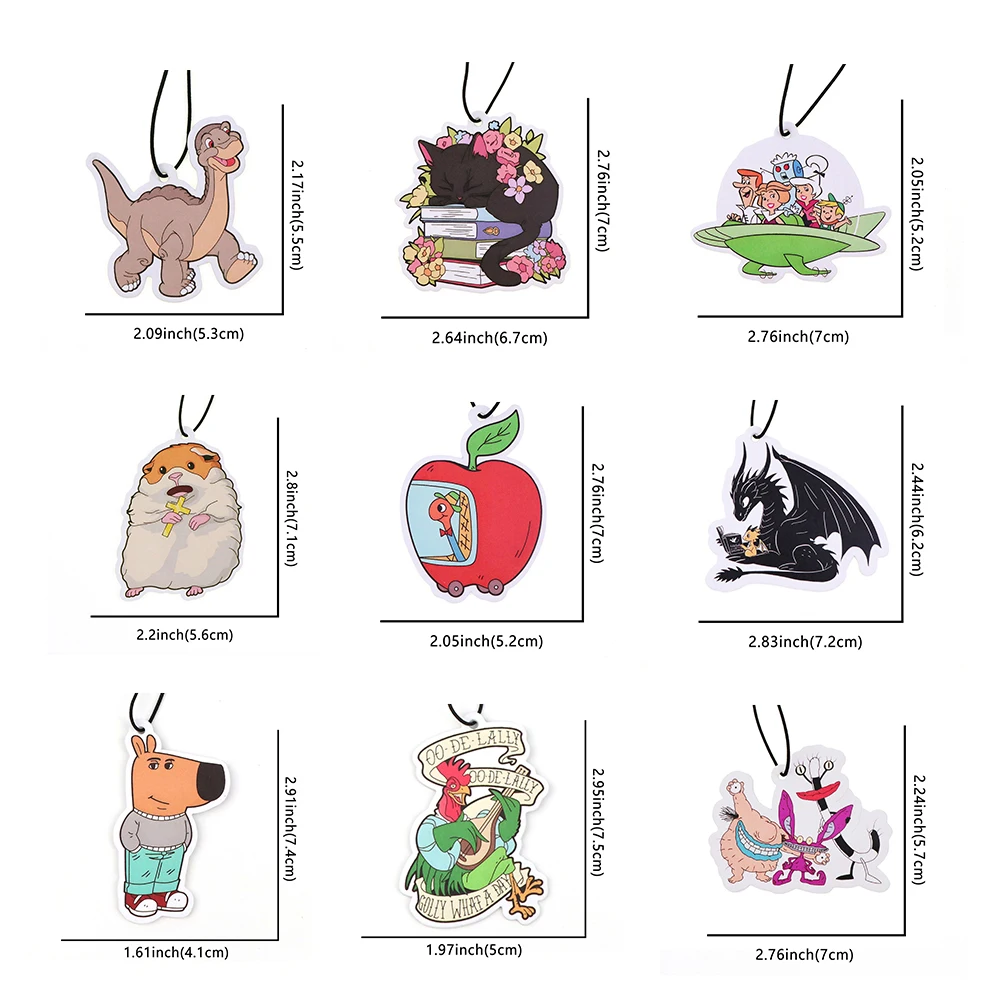 

Cute Apple Hamster Car Aromatherapy Sheet Cartoon Figure Fragrance Tablets Fresh Pattern Pendant Lasting Interior Freshener