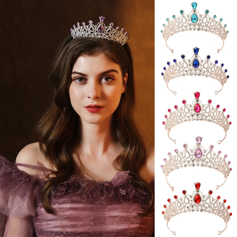 

Crystal Tiaras And Crowns Rhinestone Prom Diadem Crown For Women Bridal Wedding Hair Accessories Jewelry Crown Tiara Gift