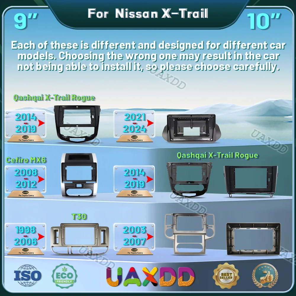 

Для 1998-2012 Nissan X-Trail 9 дюймов Cefiro MX6 10,1 дюйма 2014-2019 Qashqa автомобильный DVD MP5 радио Android рамка видеоплеер приборная панель