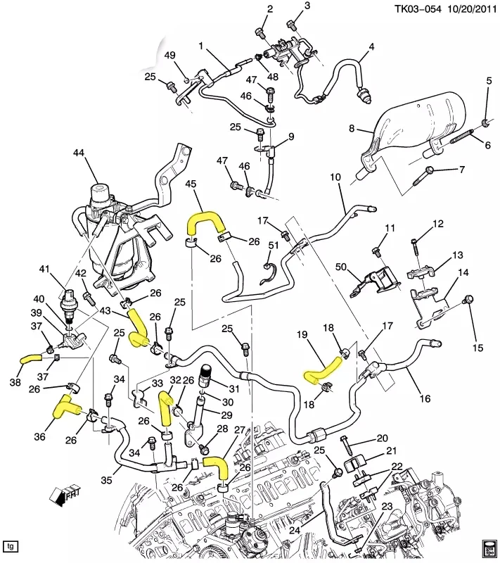 Fit for 700-014AFT DELUXE LML DURAMAX Diesel pickups LOW PRESSURE FUEL LINE KIT 2011-2016 6.6L