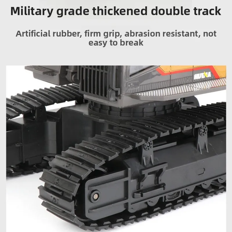 Huina 592 Alloy Excavator Remote Control Toy 22 Ton Large Construction Vehicle Model RC Car Toy for Children