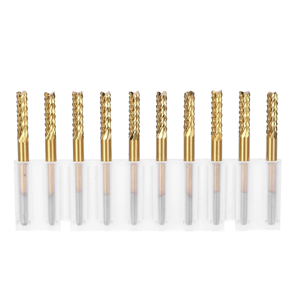 

3.175mm Carbide End Mill 1/8" Shank Titanium Coated CNC PCB Engraving Bit Carbide End Mill End Mill 1/8 Milling Cutter