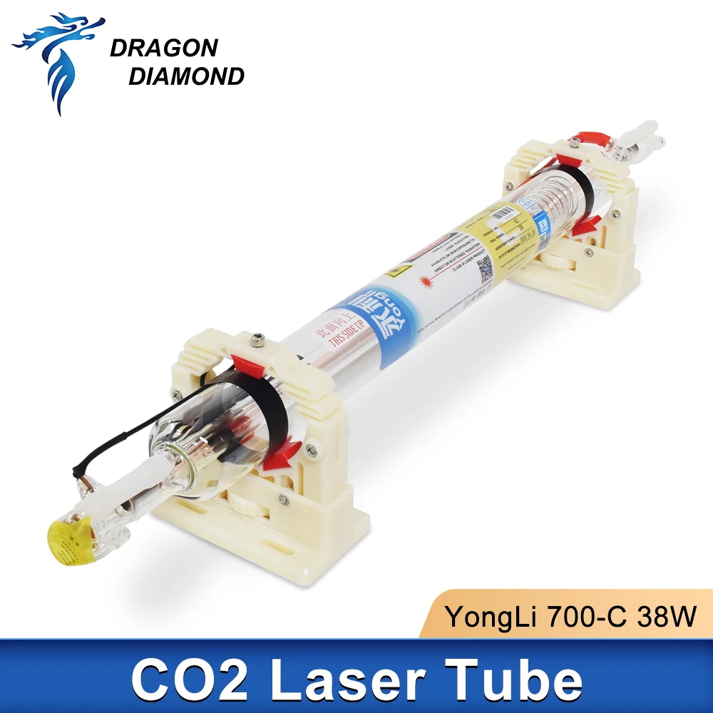 YONGLI 700-C Co2 Laser Tube 38-42W Diameter 50mm Length 700mm for CO2 Laser Engraving Cutting Machine view 4