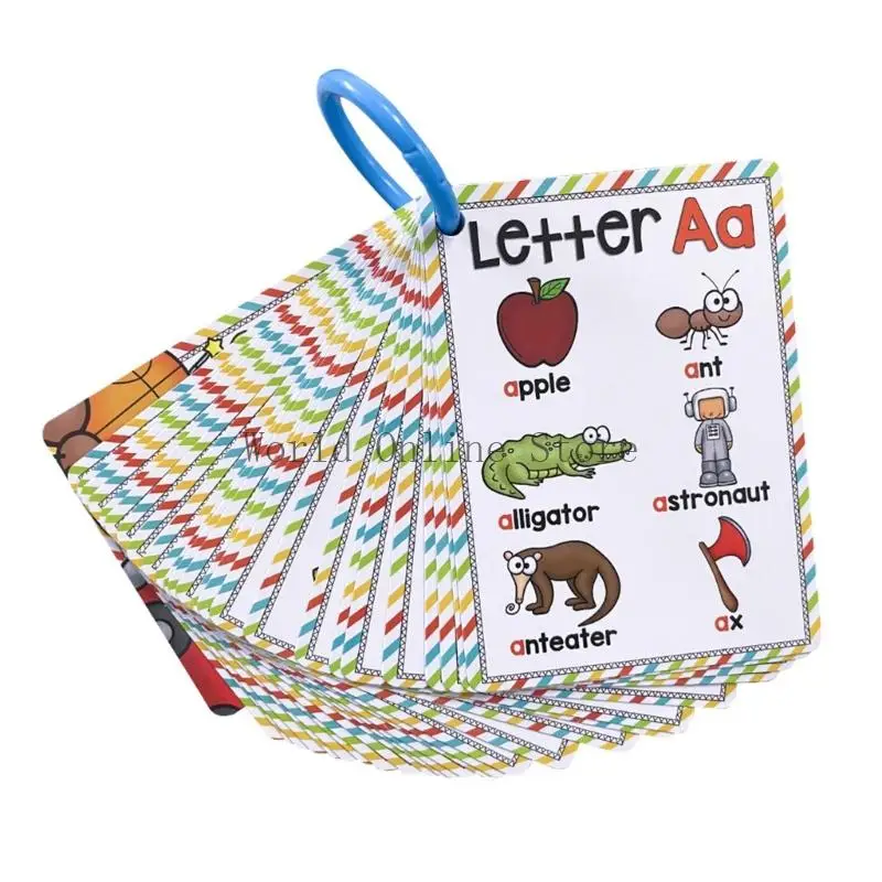 156PCS podwójnie boczne karty literowe 26 list narzędzie do nauki foniki Flashcards for Children Classroom Phonics Aiding 87HC