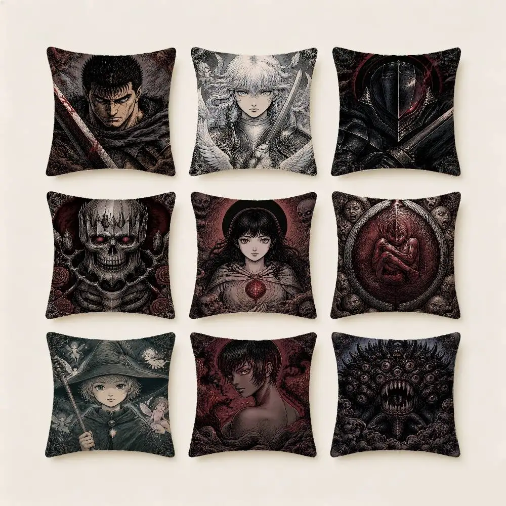 Berserk Pillow Case Fashion Square Pillowcase Bedroom Sofa Room Ins Decoration Leisure