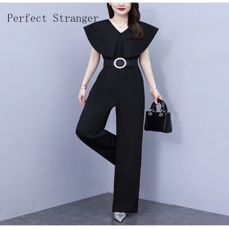 

Women 2024 Summer New Arrival Bodysuits Elegance Casual Jumpsuits V-neck Print High Waist Wide Leg Pants Ladies Playsuit Rompers