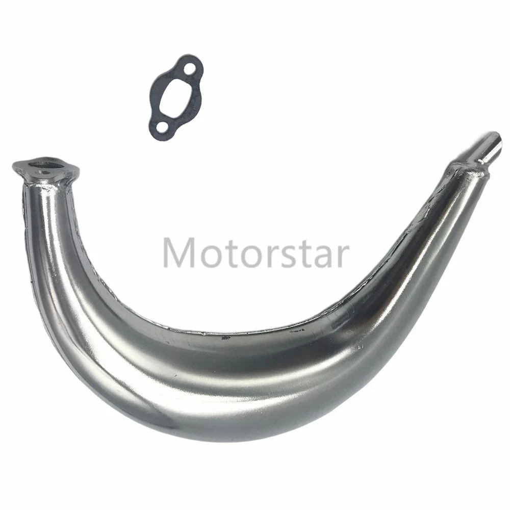 New Banana Muffler Exhaust Chrome With Gasket 49cc 50cc 60cc 66cc 80cc Motorized Bicycle Bike Parts