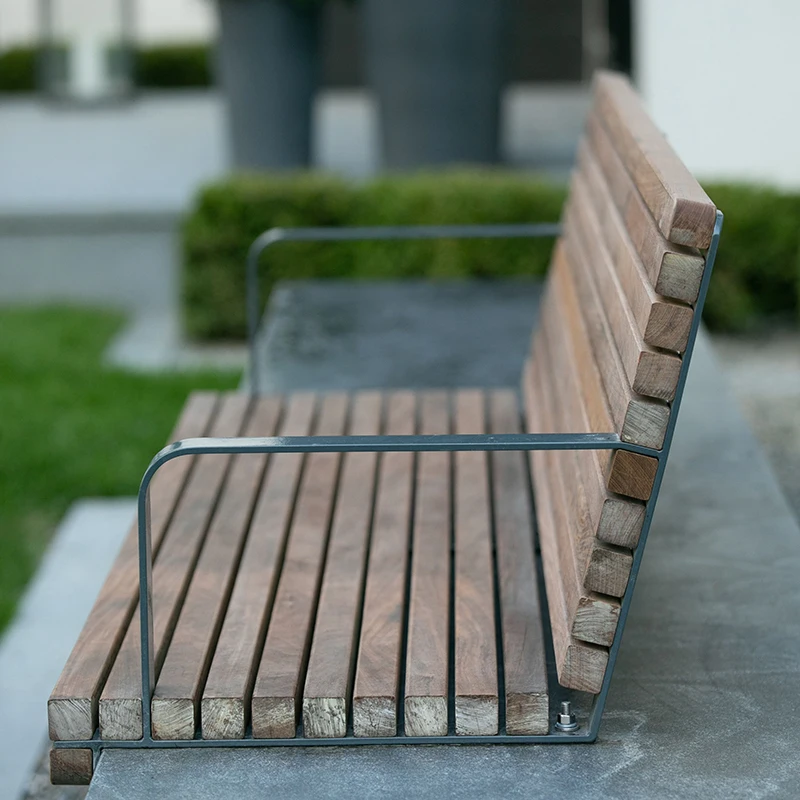 مقعد بارك كرسي خارجي مطهر على شكل خشب مقعد خارجي