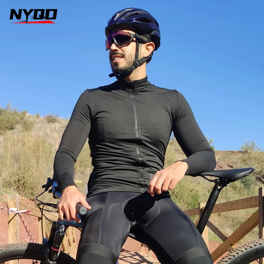 

YKYWBIKE Мужская зимняя термофлисовая куртка с длинными рукавами, велосипедная куртка для MTB, профессиональная велосипедная майка, одежда для велоспорта, 5 цветов