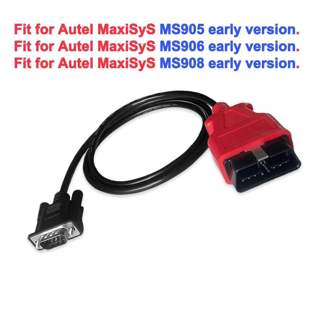 RS-232 DB 9pin Main Test Cable Fit for Autel MaxiSys MS905/MS906/MS908 DB9 to 16pin OBDII Diagnostic Cable RS-232 OBD2 Connector