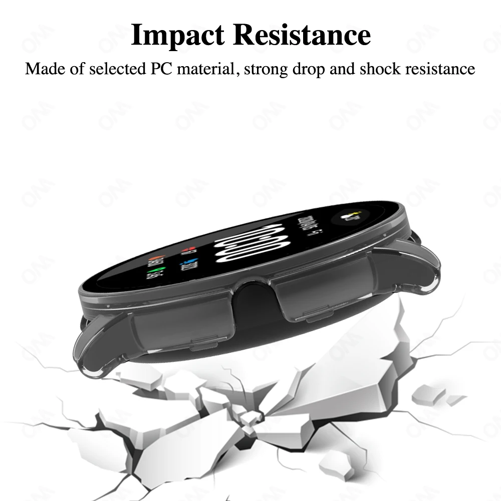 Screen Protector Case For Haylou Solar LS05 Smart Watch PC Hard Edge Shell Glass Screen Anti-drop Film Case Accessories