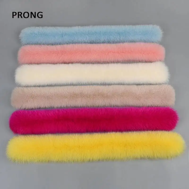 100% Real Fox Fur Collar Coat Hood Fur Strip Winter Coat Jacket Fur Collar For Women Female Neck Cap Long Warm Genuine Fur Scarf