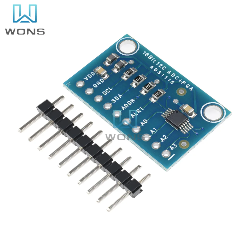 DC2-5.5V ADS1115 Module Subminiature 16 Bit 4-Channel Chip ADX111A  ADC Module Development Board Voltage Regulator Module