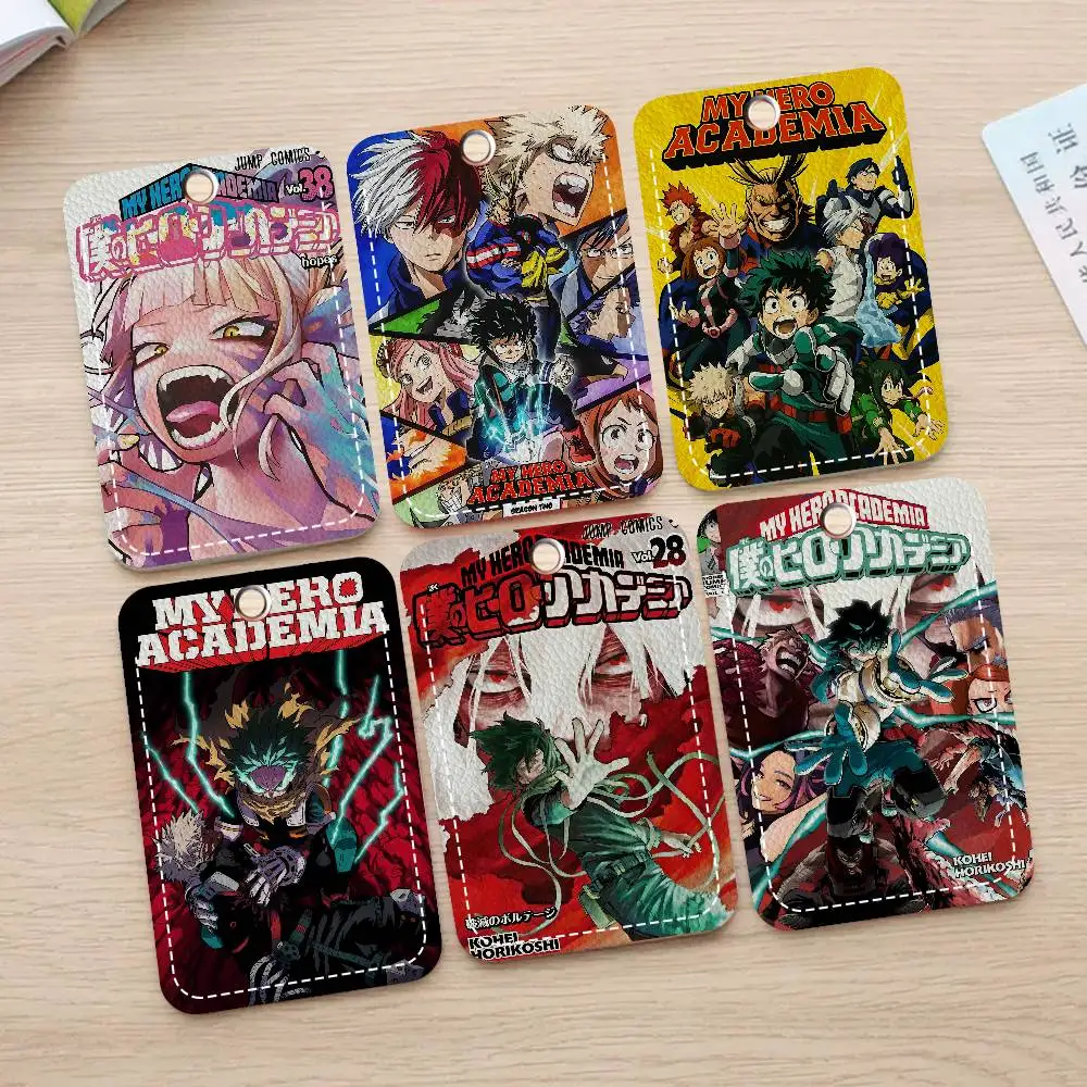 cool Anime My Hero A-academia Classic Office Supply Men And Women Credit Card Keyrings Student Card ID Card Holder Credential