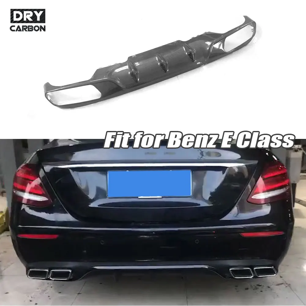 

Carbon Fiber Material Rear Bumper Lip Diffuser for Mercedes Benz E Class W213 E250 E350 E400 E43 E63 AMG S Style 2017-2019