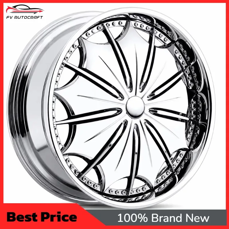 【2026】New Custom Chrome Star Wheel Deep Dish Aluminum Alloy Spinner Rim Hub Cap 16-20 Inch Passenger Car