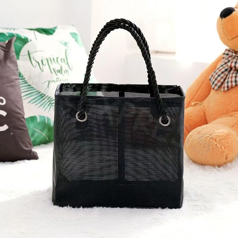 Mesh  Toiletry Storage Travel Bag Large Capacity Tote Bag Durable Mesh Storage Bag For Shopping Traveling
