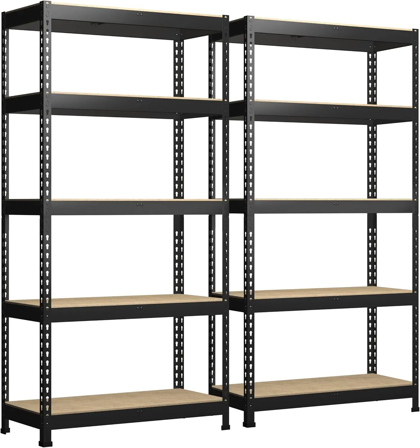 

PrimeZone Storage Shelves 2 Packs 5 Tier Adjustable Garage Storage Shelving, Heavy Duty Metal Storage Utility Rack Shelf Unit fo