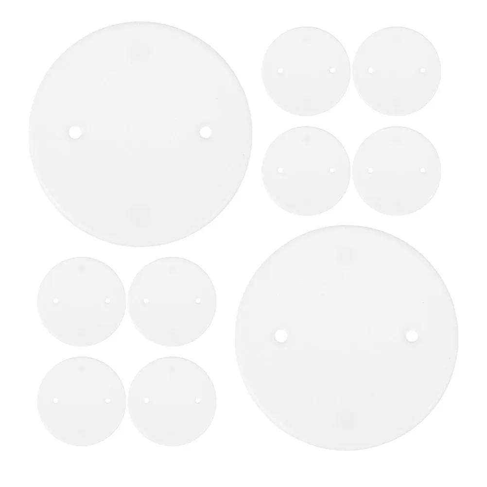 50Pcs White Ceiling Blank-Up Cover Octagon Electrical Box Cover Plates for Oversize Drywall Holes Junction Box Covers
