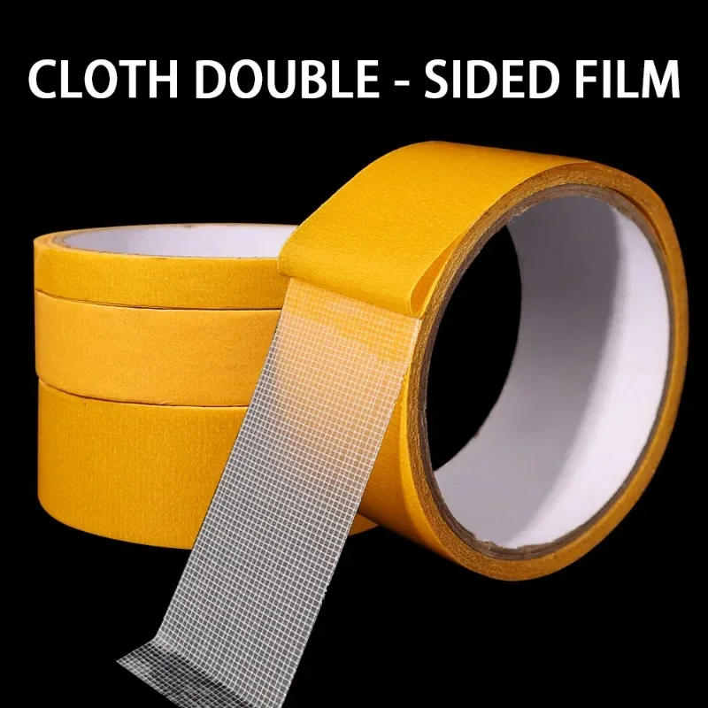 1-3Rolls Double Sided Tape Strong Traceless Adhesive Waterproof Fixation Mat Carpet Tape Translucent Mesh High Viscosity Tape 5M