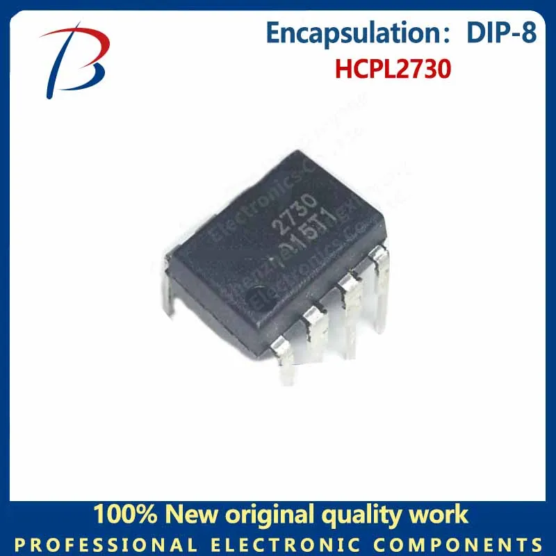 10PCS  The HCPL2730 is packaged with DIP-8 optical isolator transistor chip