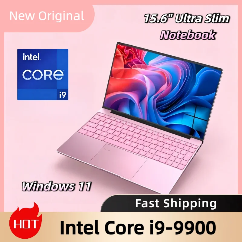 

HOT 15.6 Inch Gaming Laptop Intel Core i9 9900 32GB RAM 2TB SSD Windows 11 1920x1080 HD Ultra Slim PC Gamer Office