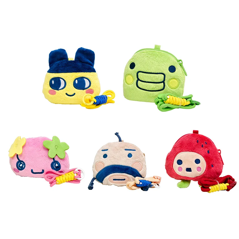 Bandai Tamagotchi – housse de protection en peluche, grande bouche, sac pour écouteurs Harumi, ornement suspendu, poupée en peluche, jouets doux mignons, cadeaux