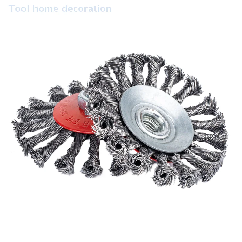 Spazzola a tazza in filo di acciaio M14 per rimozione vernice da 75/100 mm, potente utensile rotante con ruota intrecciata per smerigliatrice angolare Debu