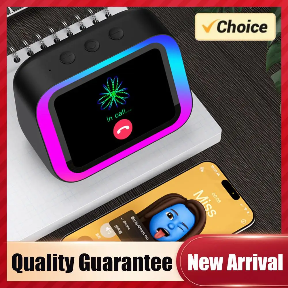 

Smart Speaker Voice Assistant Portable BT Speaker with RGB Lights for Bedroom Living Room