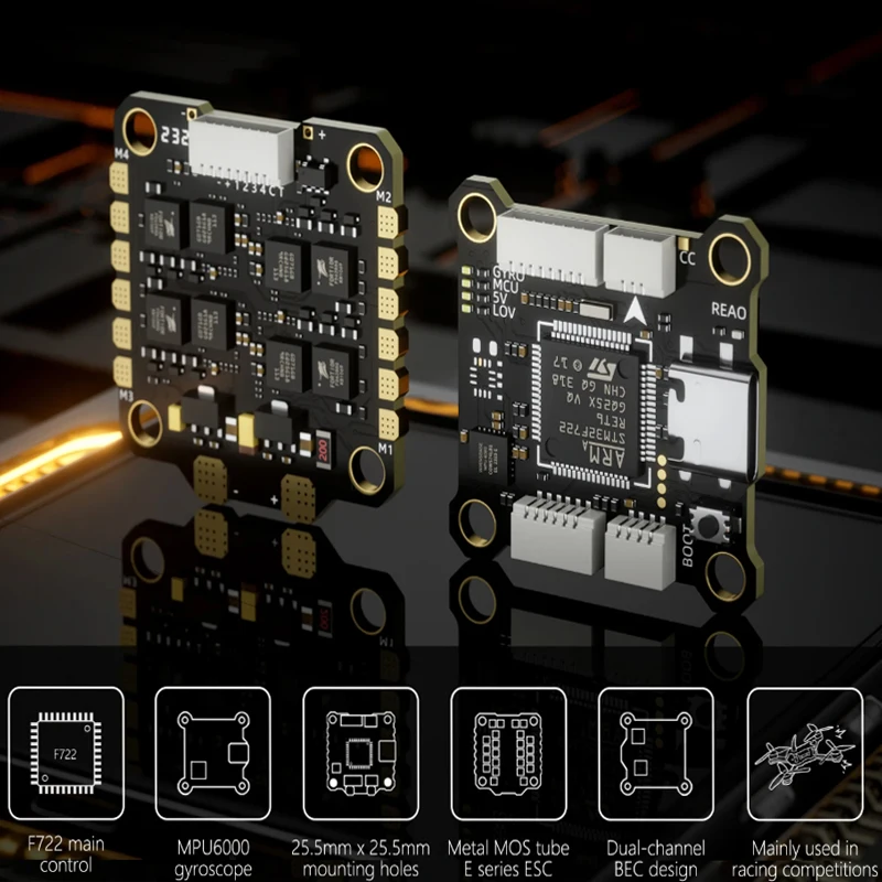 GEPRC TAKER F722 BL32 55A SE STACK MPU6000 Gyroscope 32Mb BlackBox Data Record Flight Data Plug Play Racing DIY Parts