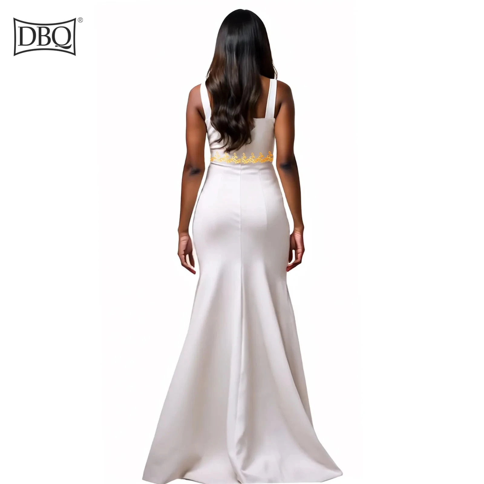 DBQ 여성을위한 아프리카 드레스 높은 허리 자수 V 넥 맥시 드레스 우아한 슬립 드레스