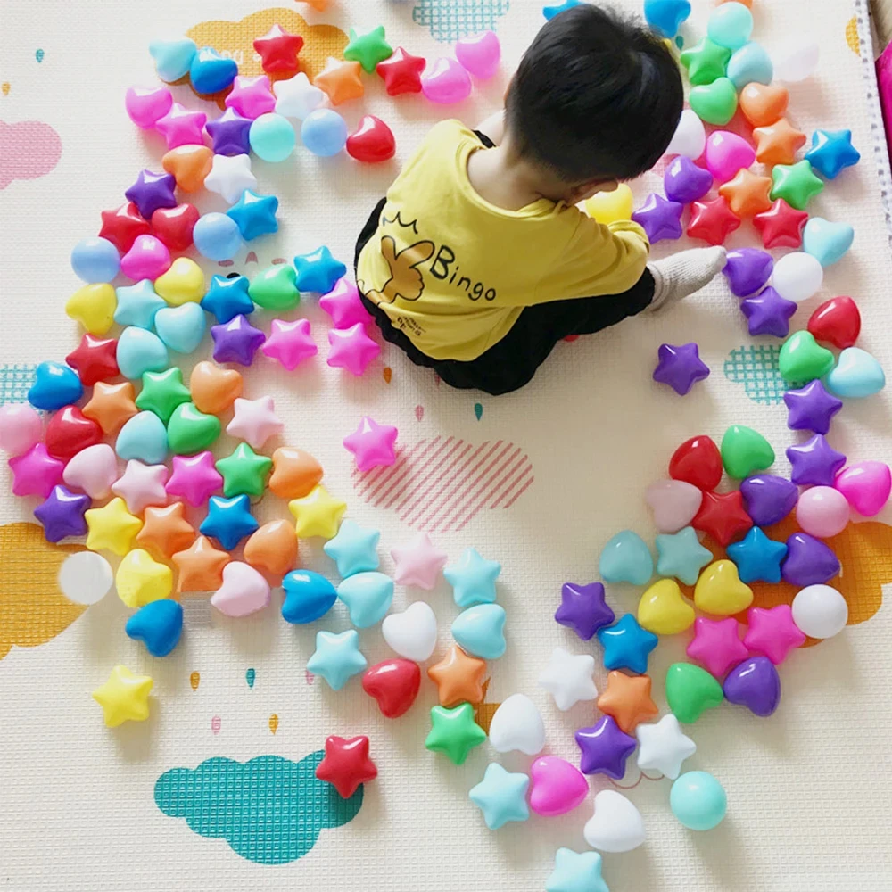 50pcs Colorful Love Star Plastic Ocean Ball Pits Eco-Friendly Funny Baby Kid Swim Pit Play Toy Water Pool Ocean Wave Balls