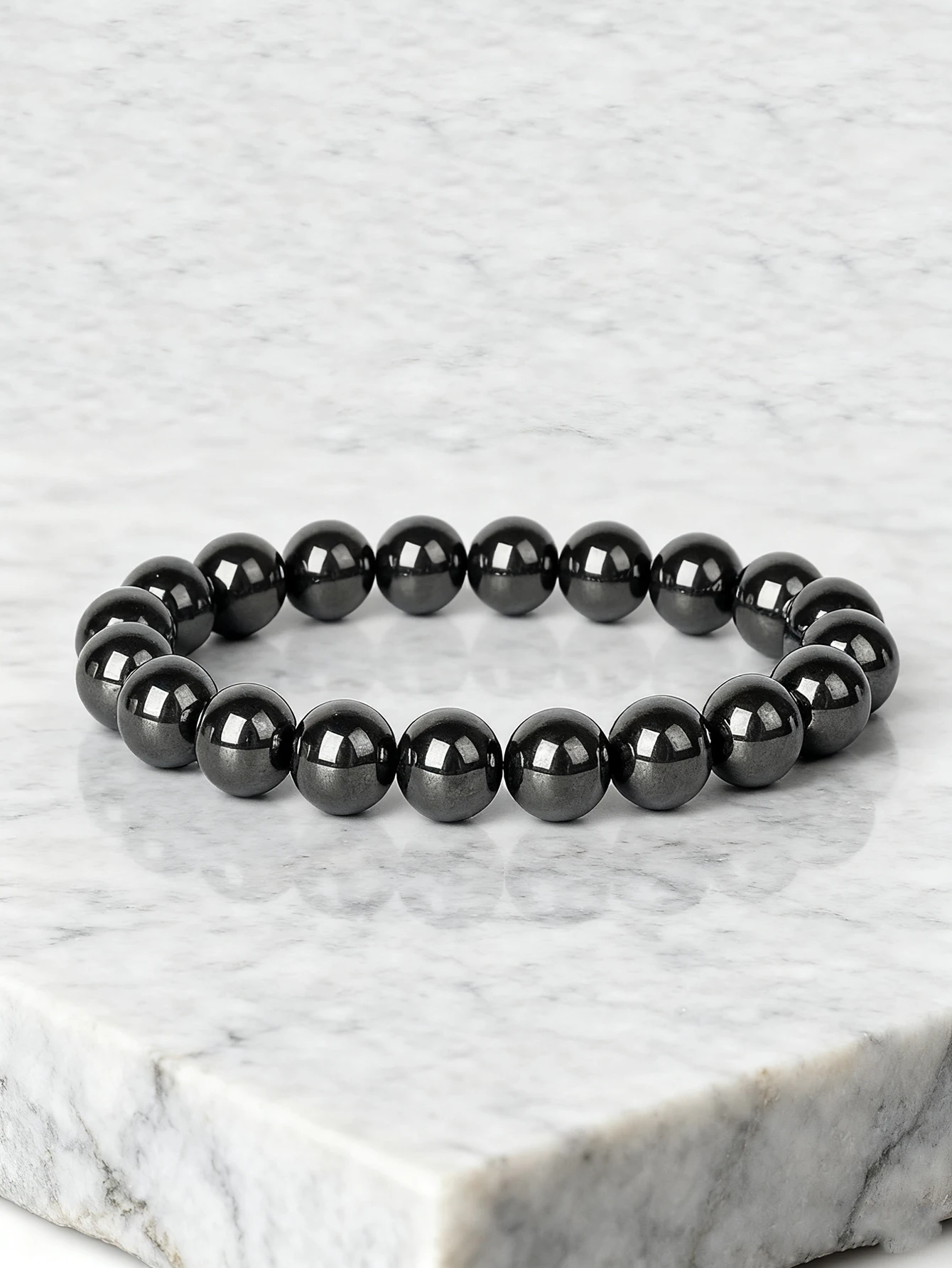8mm Hematite Bead Bracelet Natural Stone Healing Bracelet For Vigour Strength & Protection Gift For Men Unisex Spiritual Jewelry