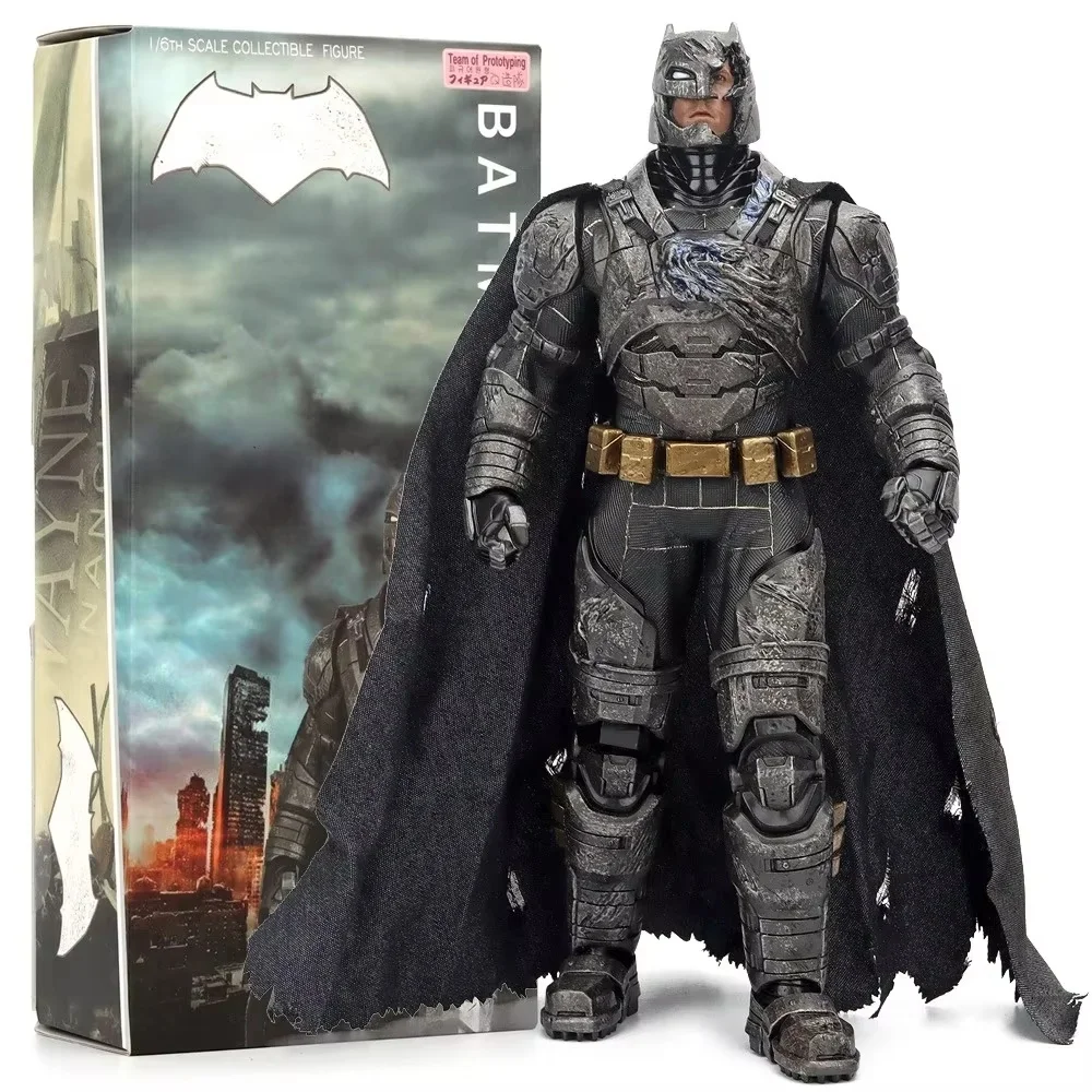 Team Of Prototyping Armored Batman Statue Action Figure Toys 32cm War Damage Version Of The Desktop Kids Christmas Gift