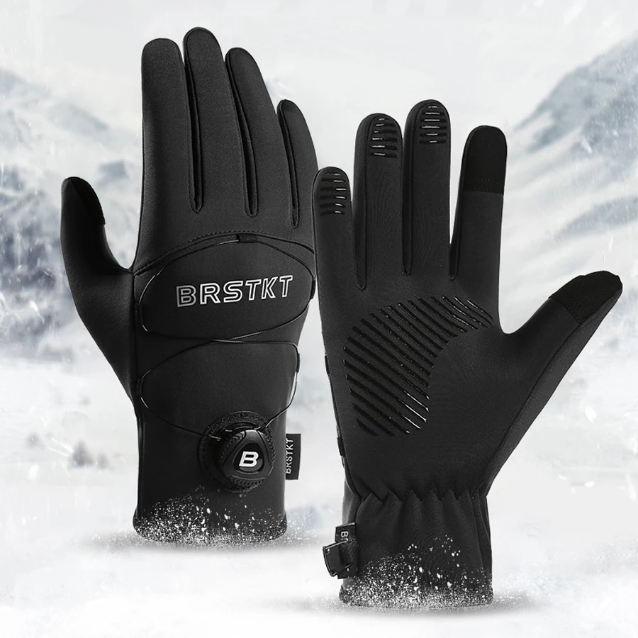 男性用スポーツグローブ、秋と冬、タッチスクリーン、防風、暖かい、スキー、アウトドアサイクリンググローブ