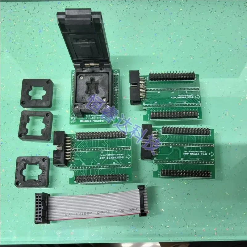 

BGA64 3-in-1 adapter kit only can work on XGecu T48 progammer model: ADP_BGA64_EX-A ADP_BGA64_EX-B ADP_BGA64_EX-C for Nor Flash