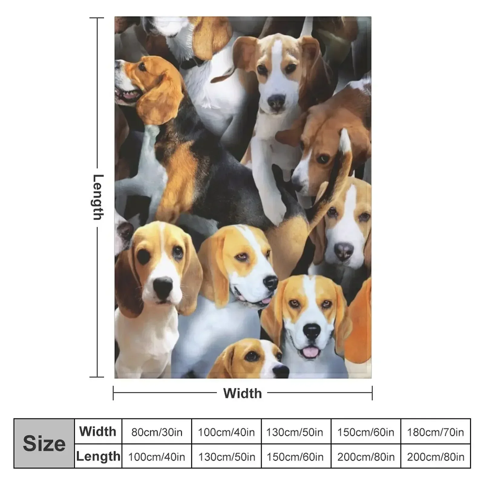 Beagles Throw Blanket couch cozy soft plush fuzzy picnic outdoor blanket