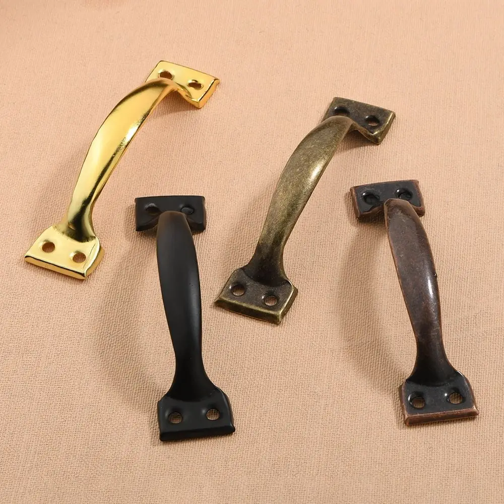 Bow-Shaped Barn Door Handle Wardrobe Cabinet Door Drawers Pull Handle Vintage Black White Bronze Furniture Knob Home Hardware