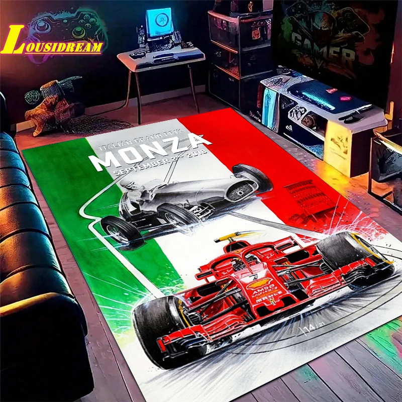 Racing car large carpet living room bedroom home decoration children's crawling yoga outdoor hiking picnic carpet birthday gift