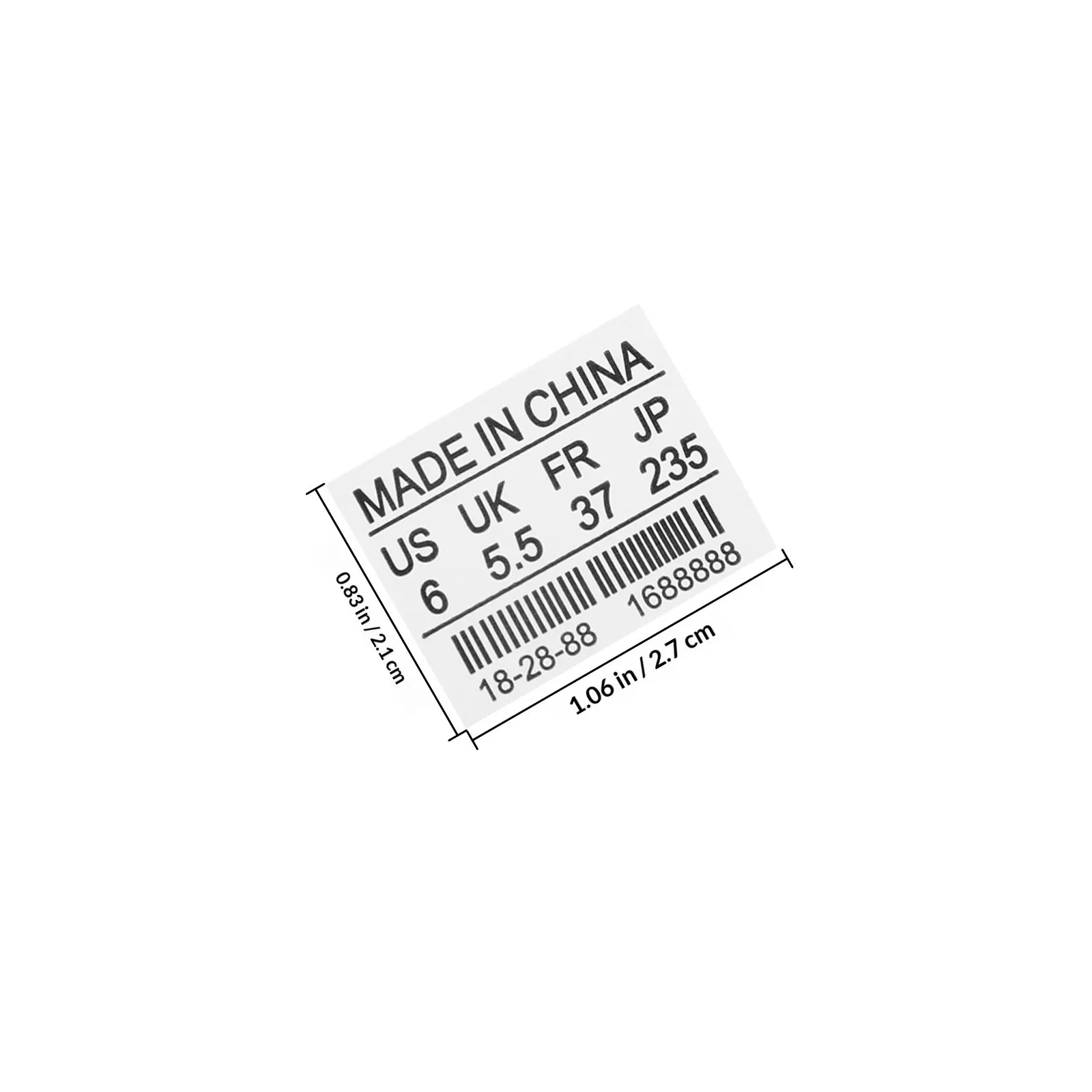 4Sheets Universal Shoes Size Sticker Labels Self-Adhesive Paper Number Tags for Sneaker Boots High Heel Sports Shoes Easy Peel