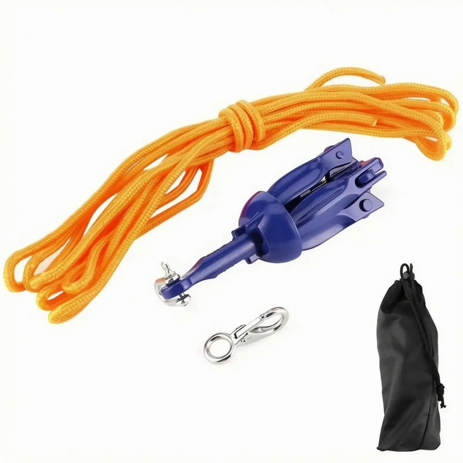Folding Anchor with Rope Compact Folding Anchor Sturdy for Kayakers