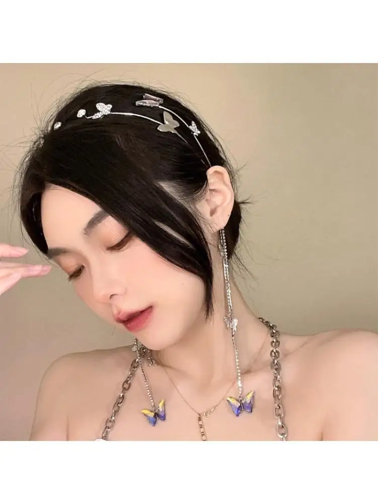 

31BB обруч для волос с кисточками для выпускного вечера для королевы с кристаллами в форме сердца на день рождения, элегантный