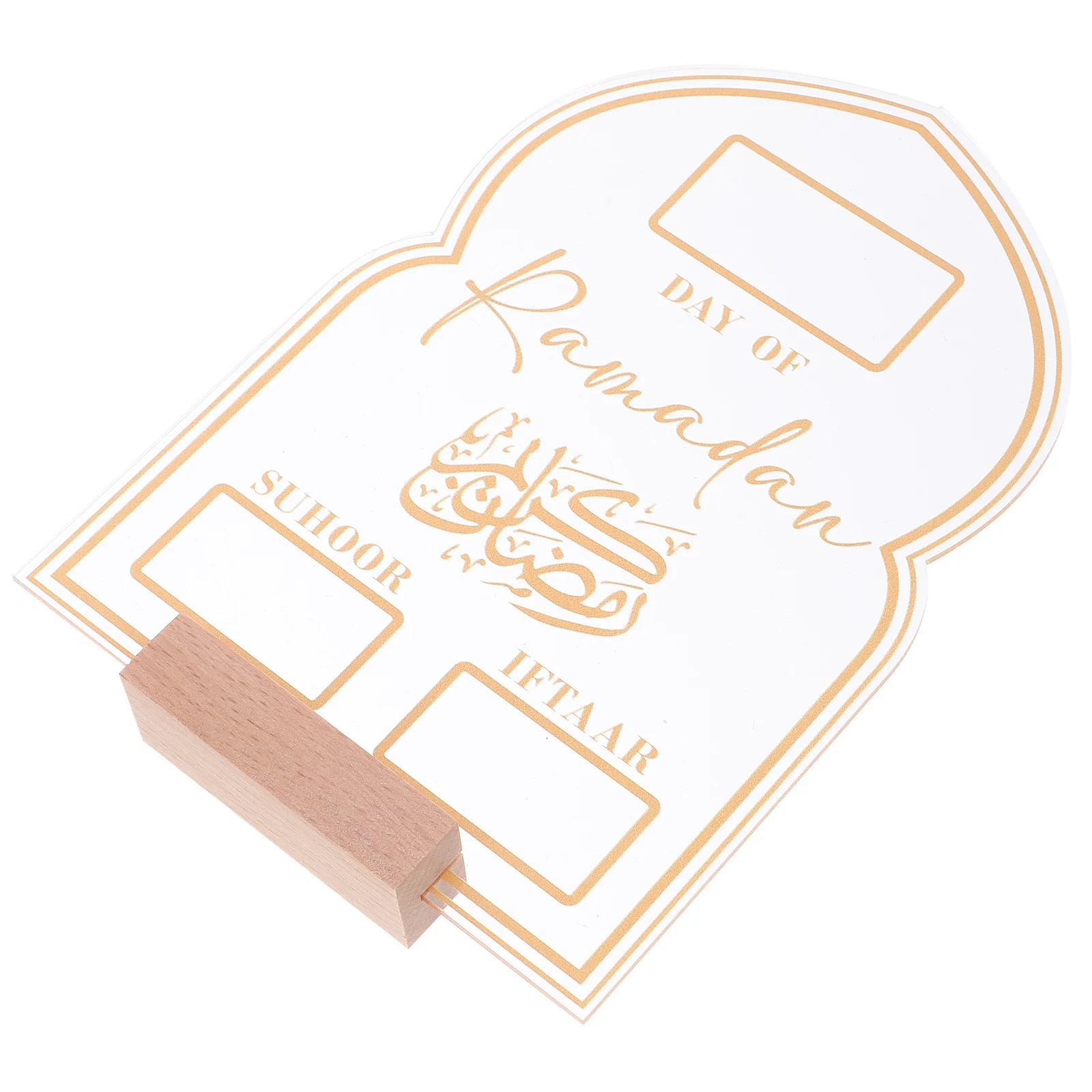 1Set Handwritten Ramadan Calendar Acrylic Perpetual Countdown Desk Ornament Eid Mubarak Decoration Mini Time Planning Date