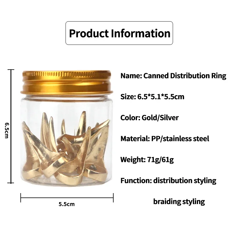 12pcs/Can Hairdressing Finger Claw Ring Stitching Layered Hairdressing tool Accessories Braiding Hair